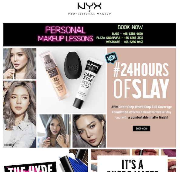 NYX Cosmetics Singapore
